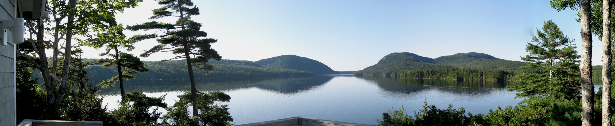 Morning Stillness  reflections of Acadia's Western Mountains over Long Pond taken from Top O' The Ridge